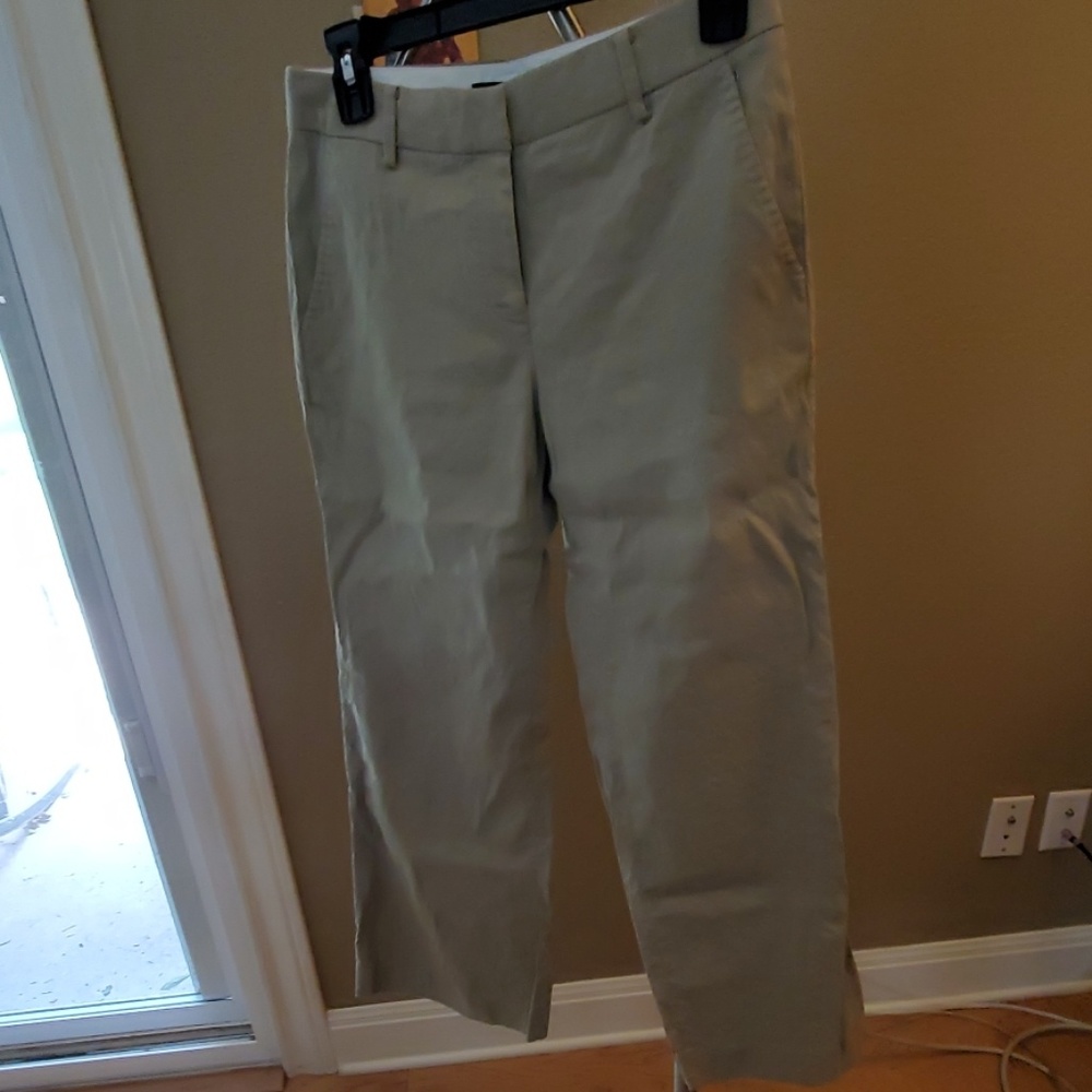 Khaki Linen-Rayon Pants